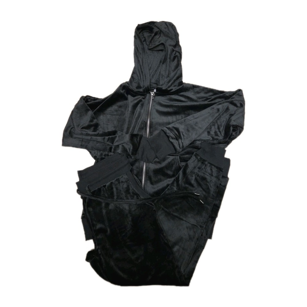 Felina Women's Lounge Velour Set Black Medium